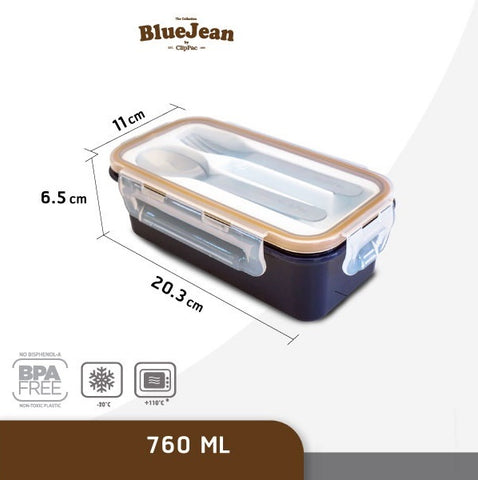 437A2BJ MSCShoping Food box with tray and plastic cutlery (Made to order)